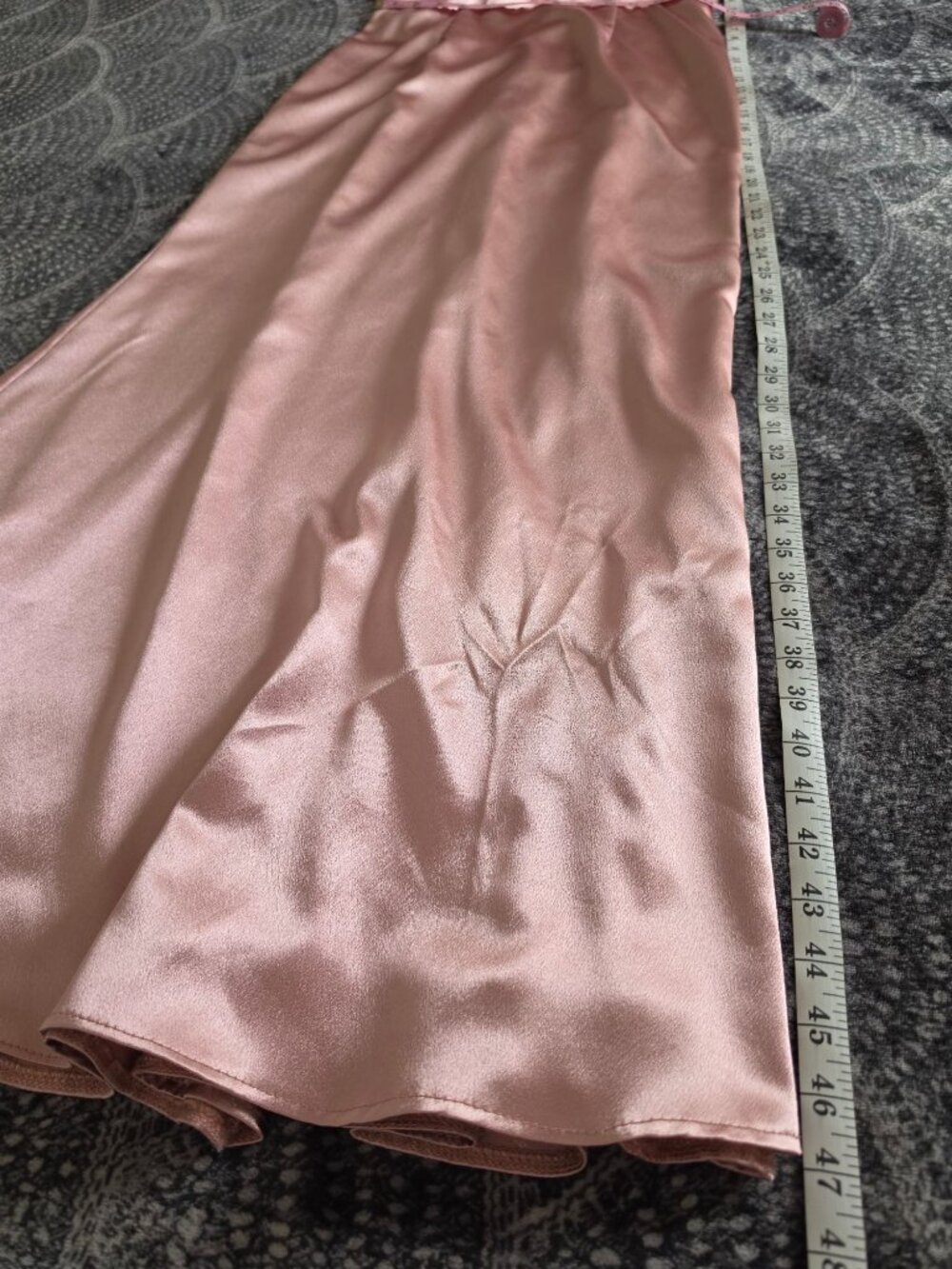 LULUS One-Shoulder Satin Pink Mauve Maxi Dress - Size M - Picture 11 of 15
